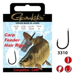 Gamakatsu Carp Feeder Hair Rigs Onderlijnen 12 Cm